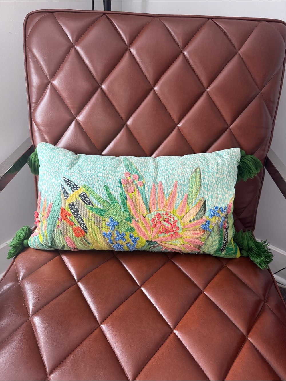 Target Opalhouse Floral Lumbar Pillow in Mint and Pink